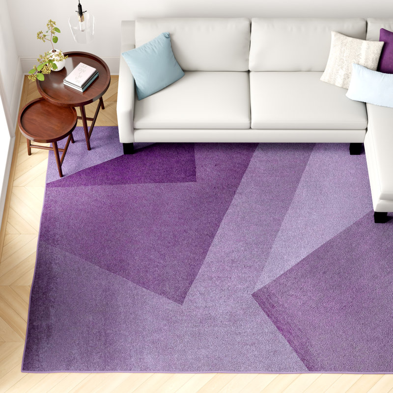 Foundstone™ Alysha Abstract Purple Area Rug & Reviews Wayfair